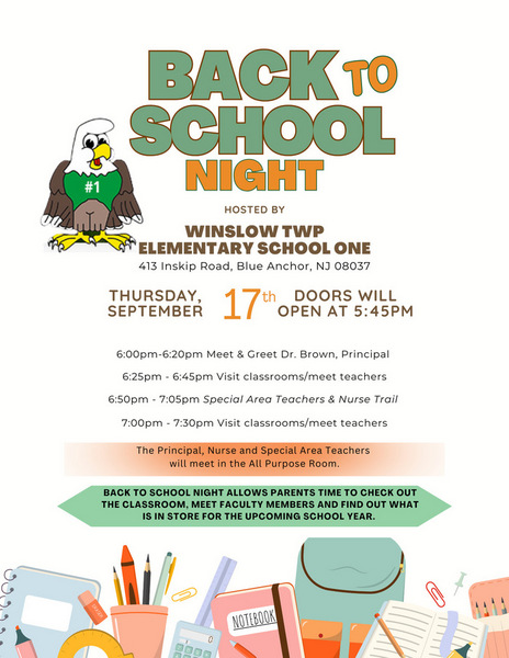 Save the Date! Back to School Night 9/17/26